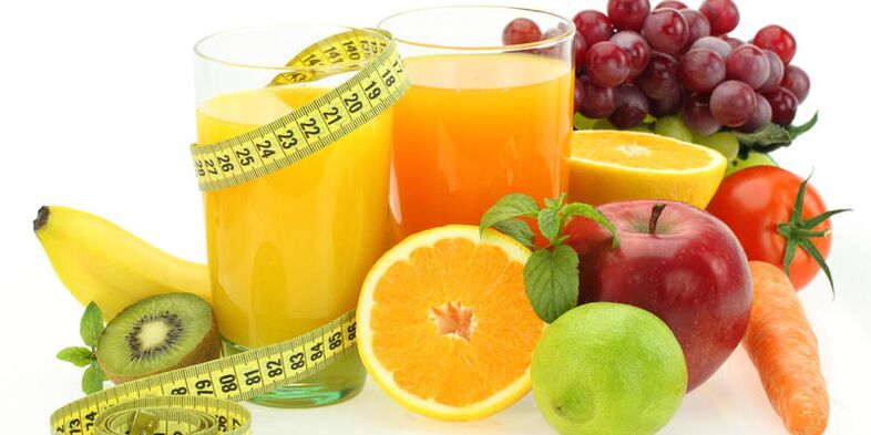 Фрукты, овощи и фруктовые соки